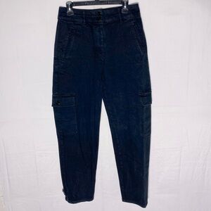 Aritzia Wilfred Free Black High Rise Slightly Tapered Leg Cargo Pants 8